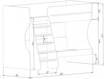 Двухъярусная кровать Капризун 3 Р438