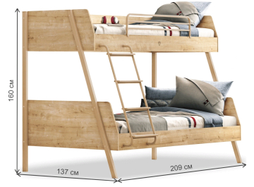 Двухъярусная кровать Mocha