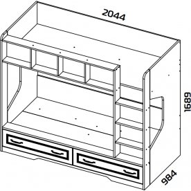 Двухъярусная кровать Тоскана ТД-353.11.01