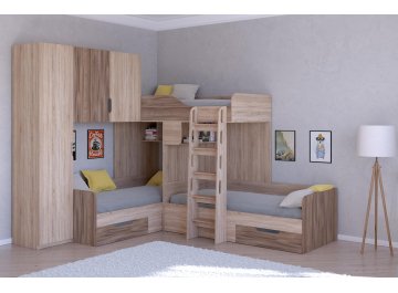 Двухъярусная кровать Трио/1