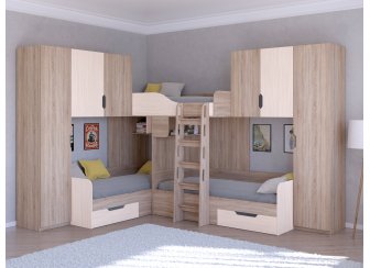 Двухъярусная кровать Трио/3