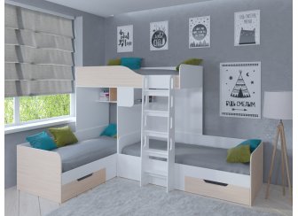Двухъярусная кровать Трио