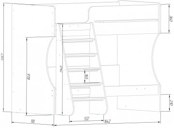Двухъярусная кровать Капризун 3 Р434