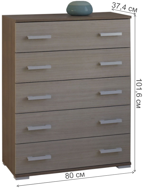 Комод Вента-98 темный ясень / светлый ясень