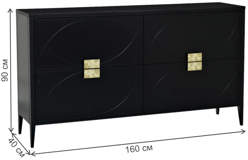 Комод 98BP-GD01KOMD-CHERN черный