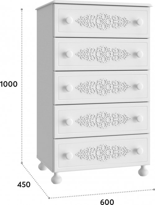 Комод Ассоль АС-62 ваниль