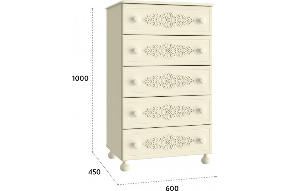 Комод Ассоль АС-62 ваниль
