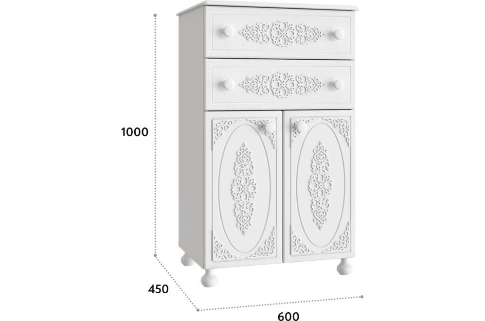 Комод Ассоль АС-63 белое дерево