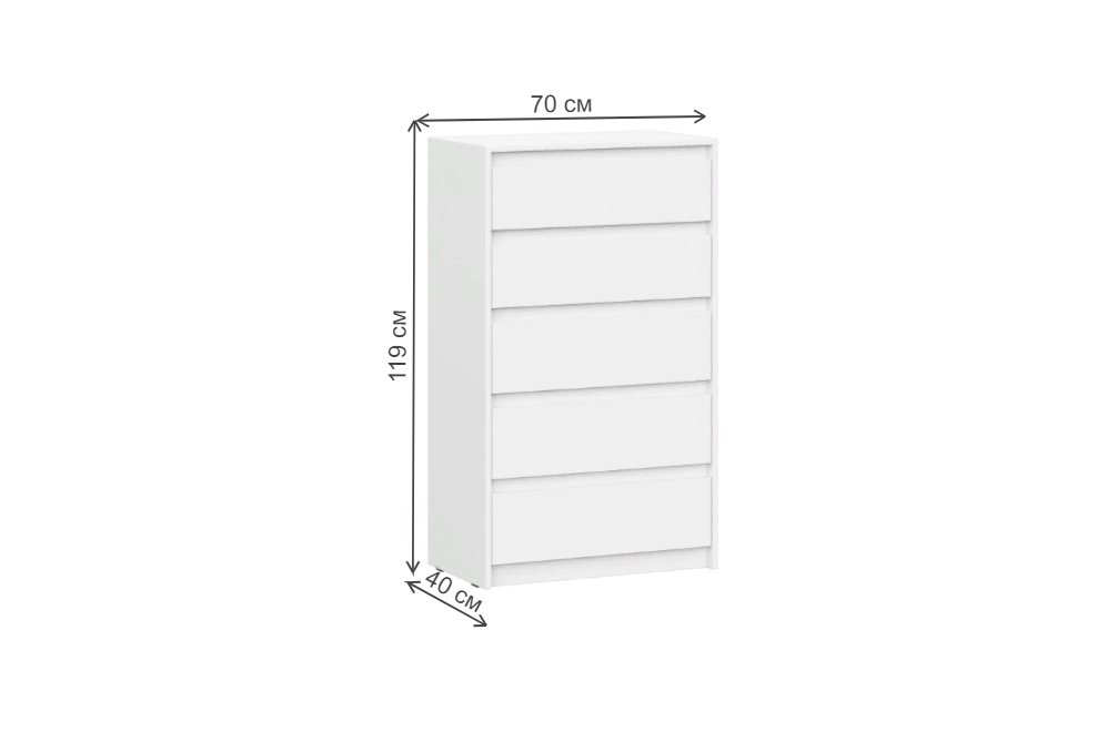 Комод Айден КМ06-700 серый