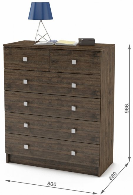 Комод Бостон-11 дуб апрель темный
