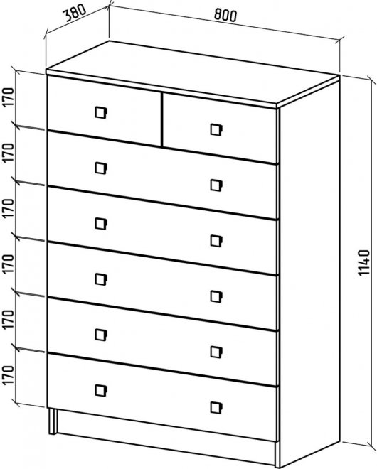 Комод Бостон-12 дуб сонома