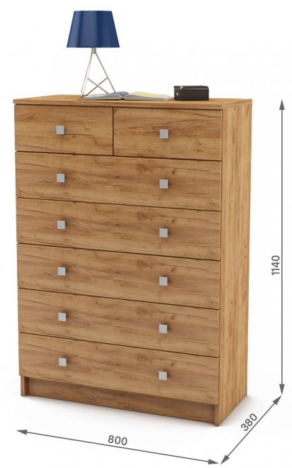 Комод Бостон-12 дуб золотистый