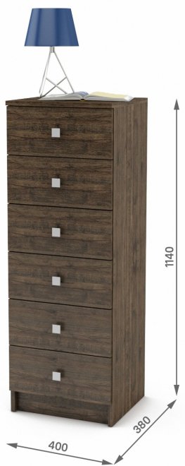 Комод Бостон-4 дуб апрель темный