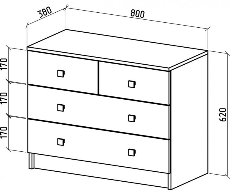 Комод Бостон-9 белый