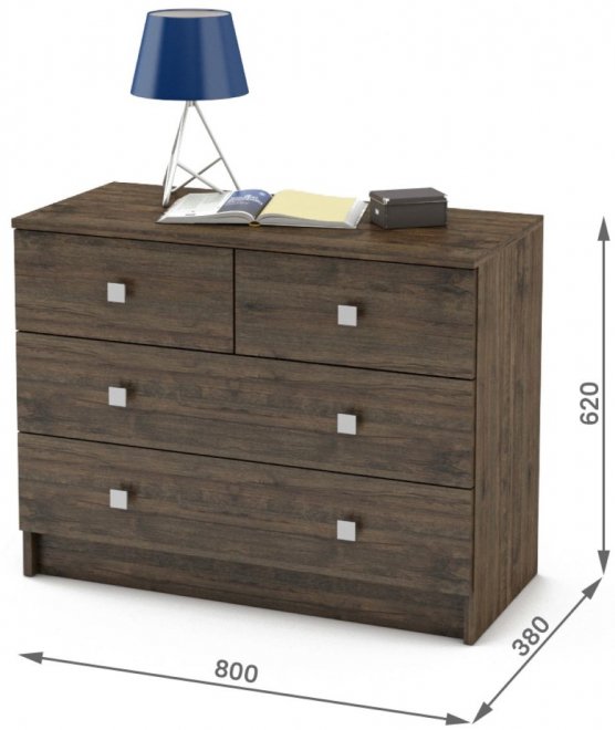 Комод Бостон-9 дуб апрель темный