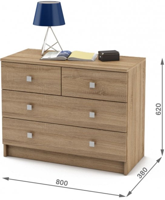 Комод Бостон-9 дуб сонома