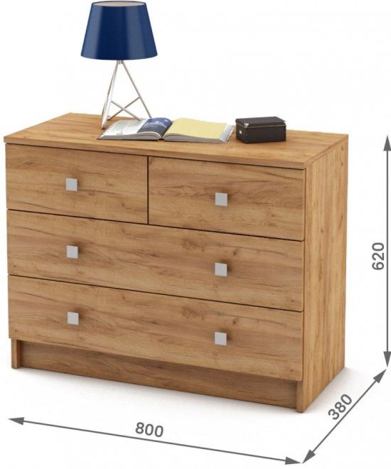 Комод Бостон-9 дуб золотистый