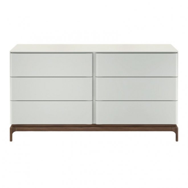 Комод Calpe светло-серый / орех