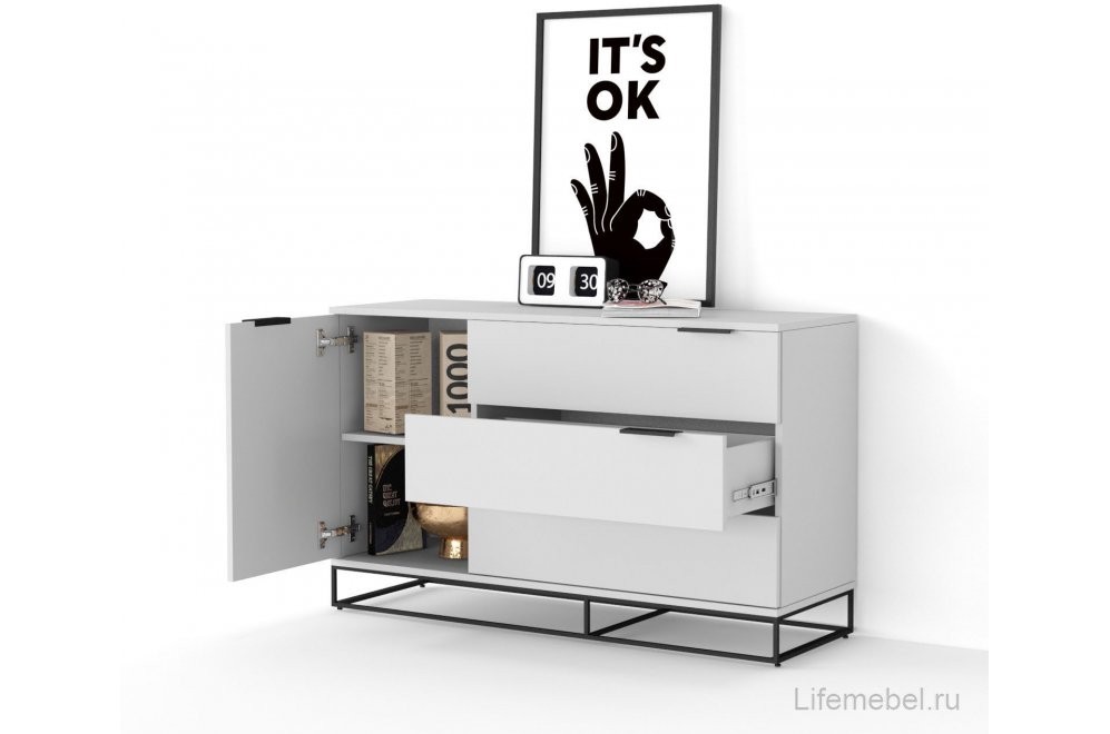 Комод City 120 белый