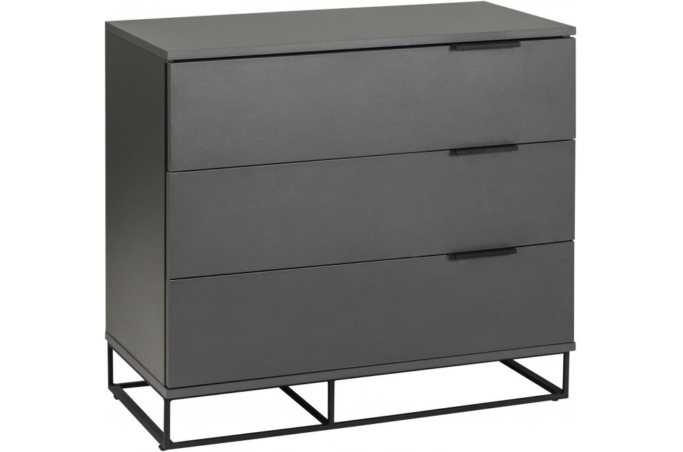 Комод City 3 ящика графит