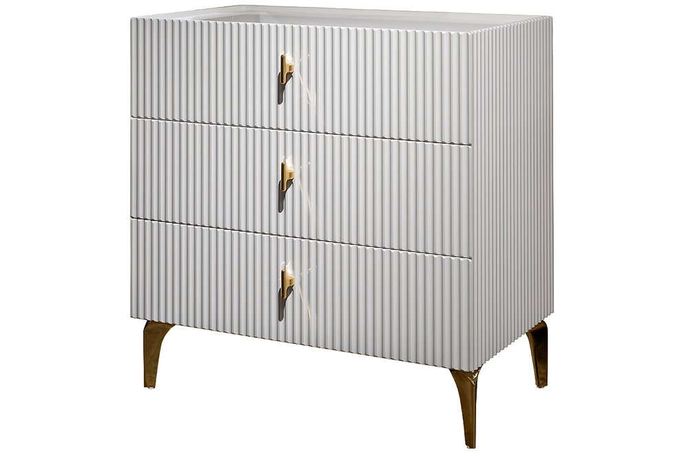 Комод Дори белый / золото