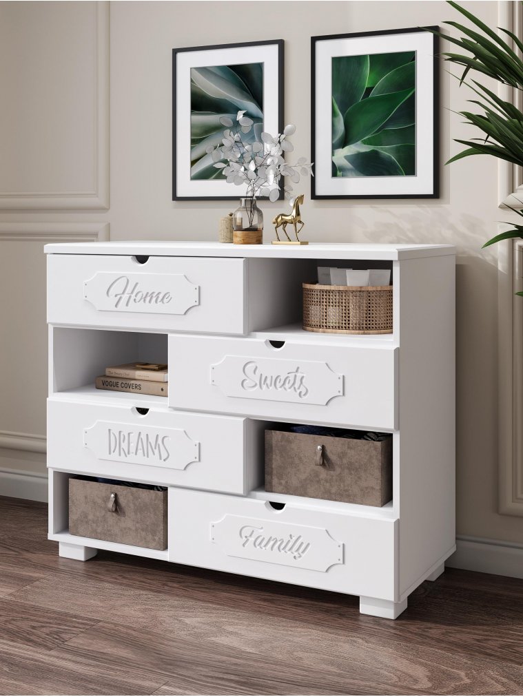 Комод ДримСтар ДС-10 белое дерево