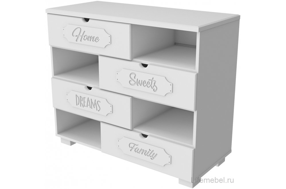 Комод ДримСтар ДС-10 белое дерево