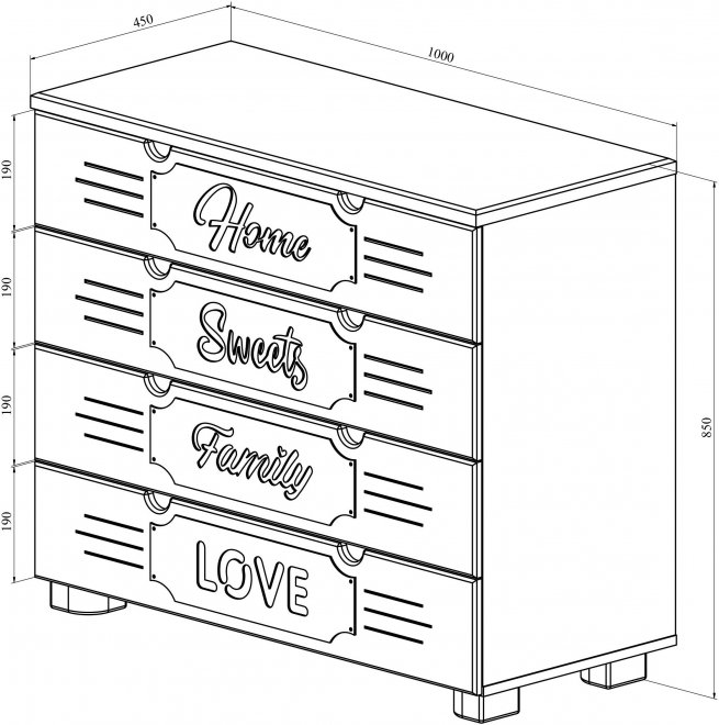 Комод ДримСтар ДС-12 белое дерево