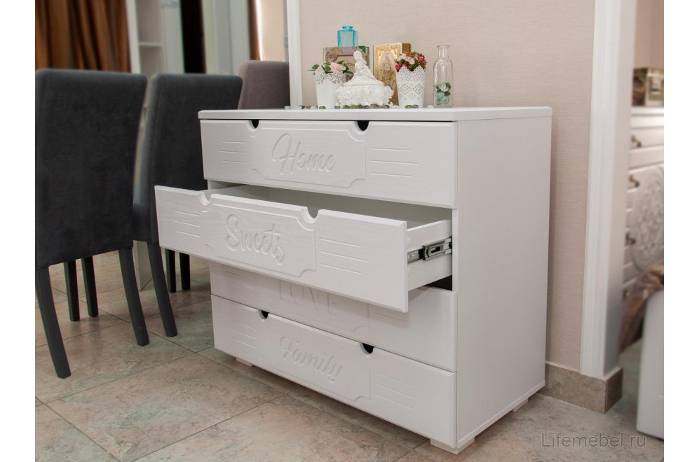 Комод ДримСтар ДС-12 белое дерево