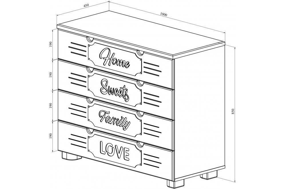 Комод ДримСтар ДС-12 белое дерево
