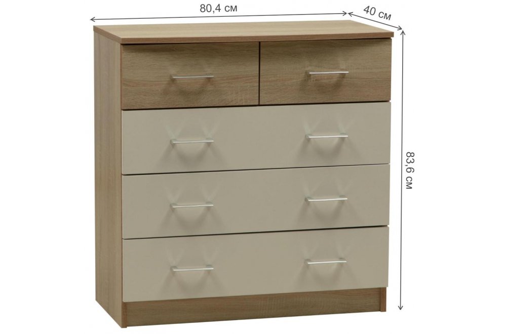 Комод Дуэт-12 дуб сонома / белый