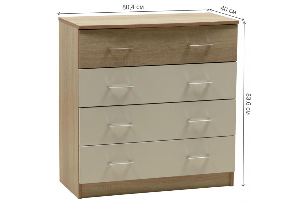 Комод Дуэт-1 дуб сонома / белый