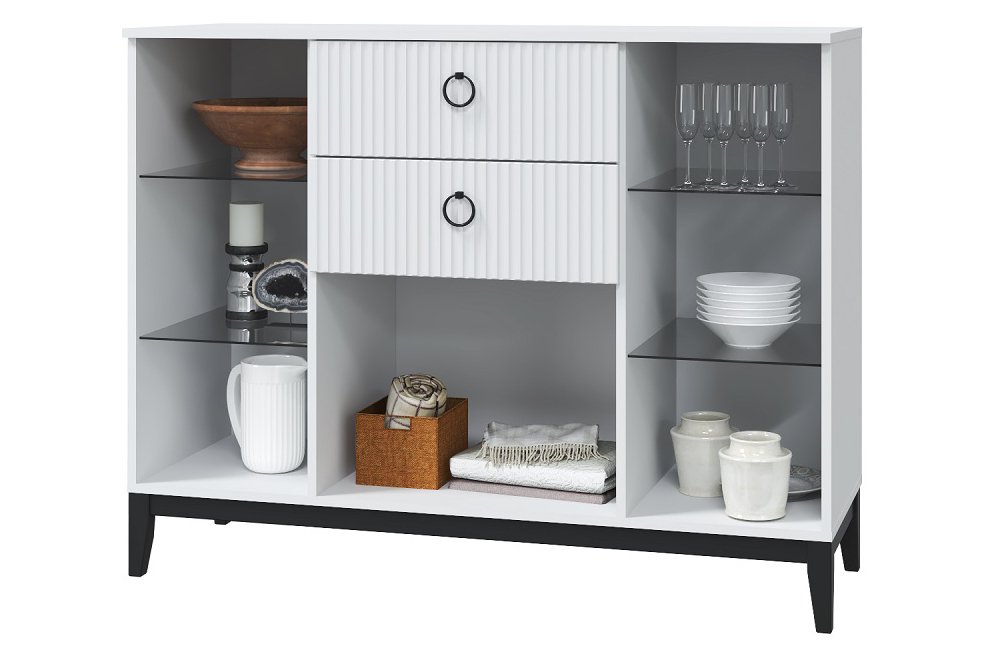 Комод двухдверный Шарлиз белый