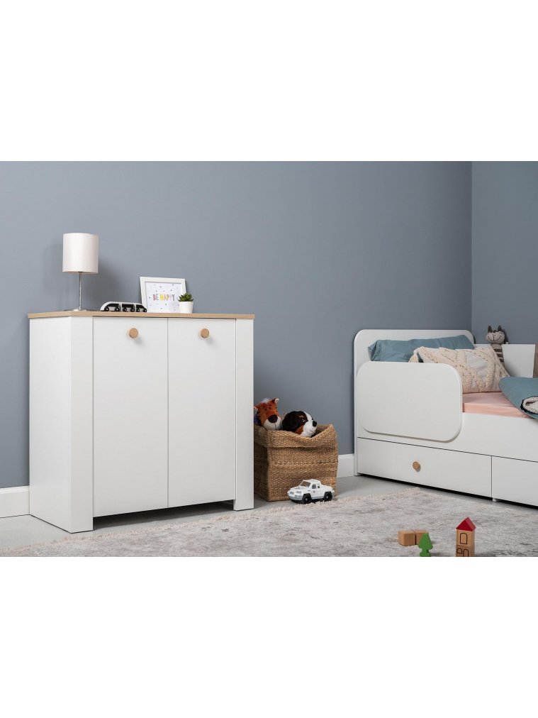 Комод Джастин 16.228.02 белый PE шагрень / дуб белый exclusive OW D4430