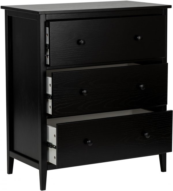 Комод Ферн 3 ящика черный