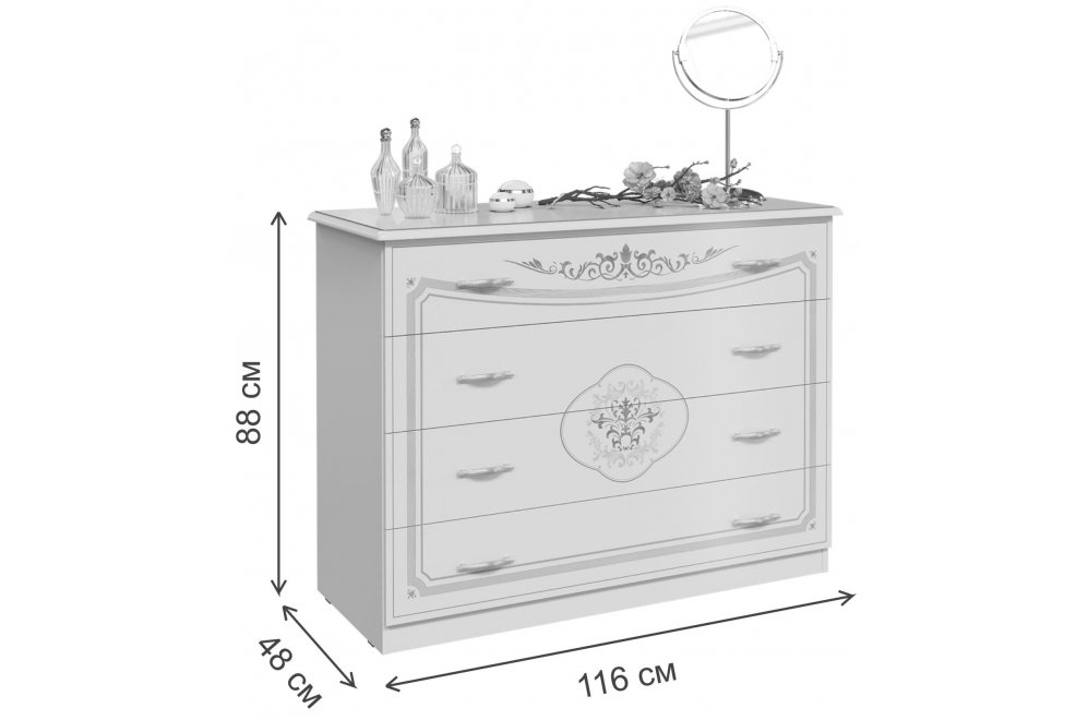 Комод Грация слоновая кость