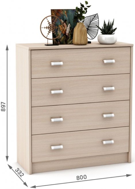 Комод Имидж-804 дуб молочный