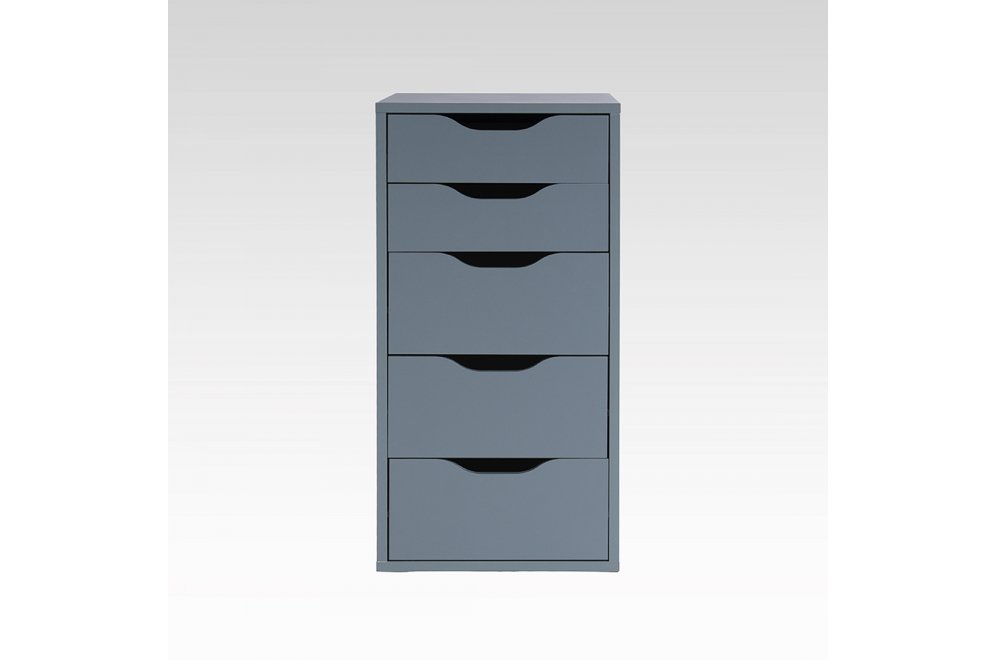 Комод Ингар 5 серый / бирюзовый