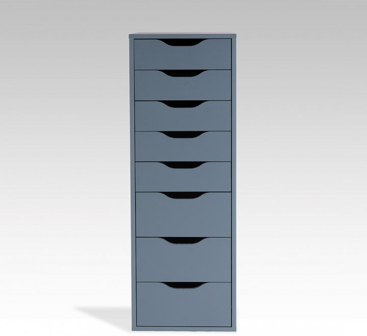 Комод Ингар 8 серый / бирюзовый