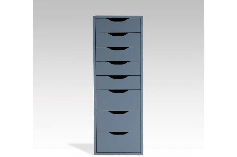 Комод Ингар 8 серый / бирюзовый