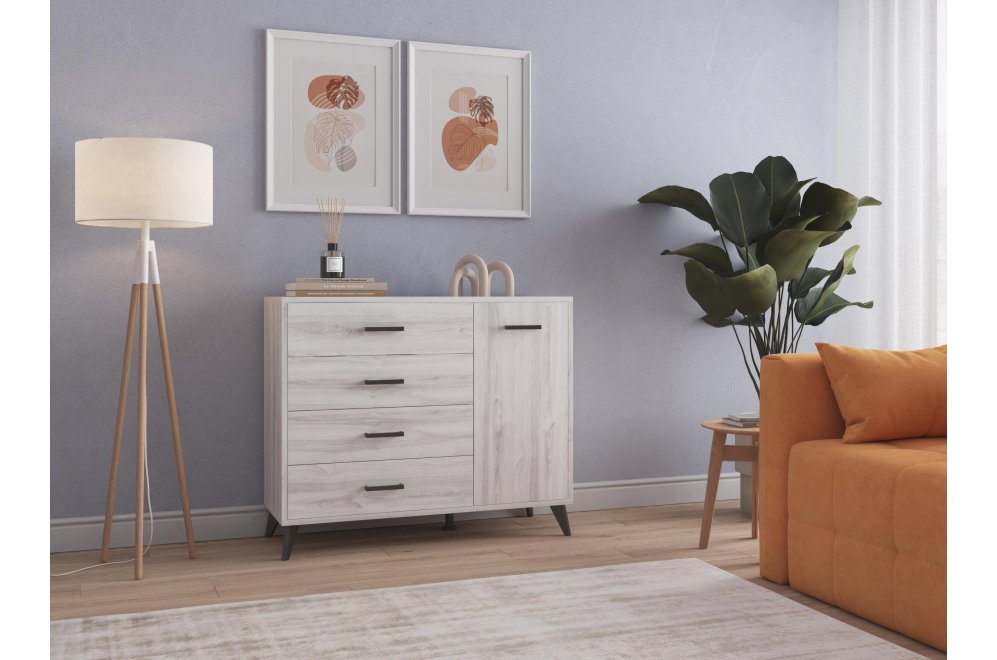 Комод Ивис лофт сосна белая
