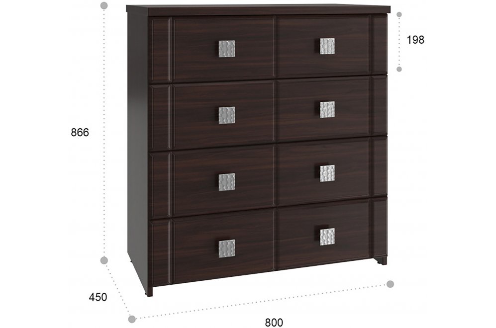 Комод Изабель ИЗ-50К орех темный