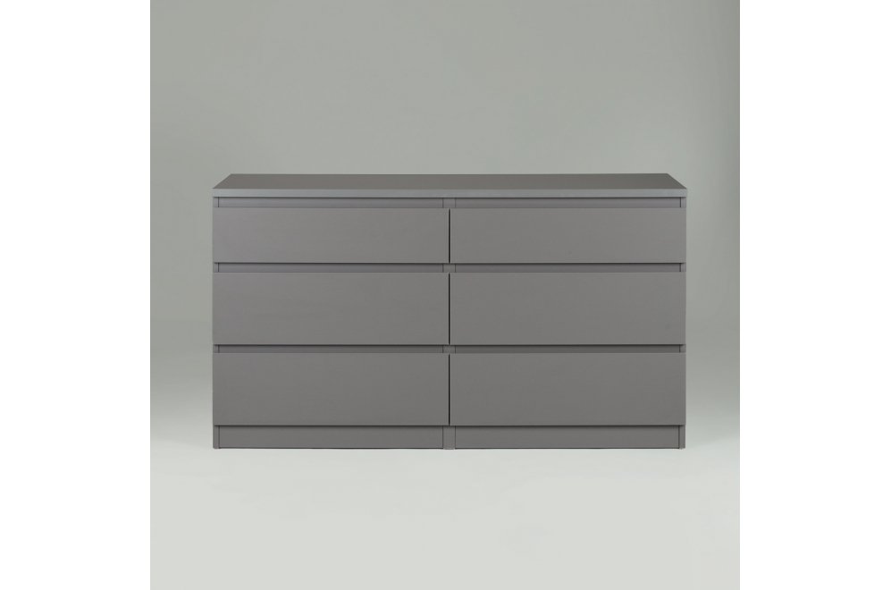 Комод Кастор 6 ящиков серый