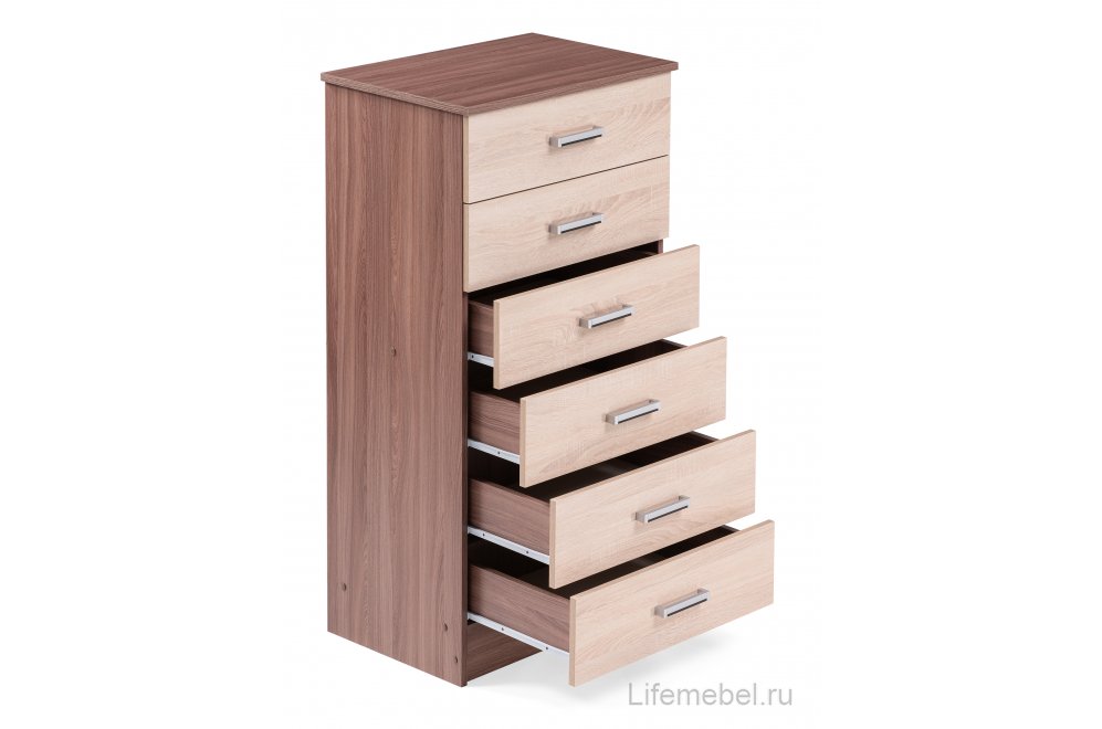 Комод Катрин 4 ясень шимо / дуб сонома