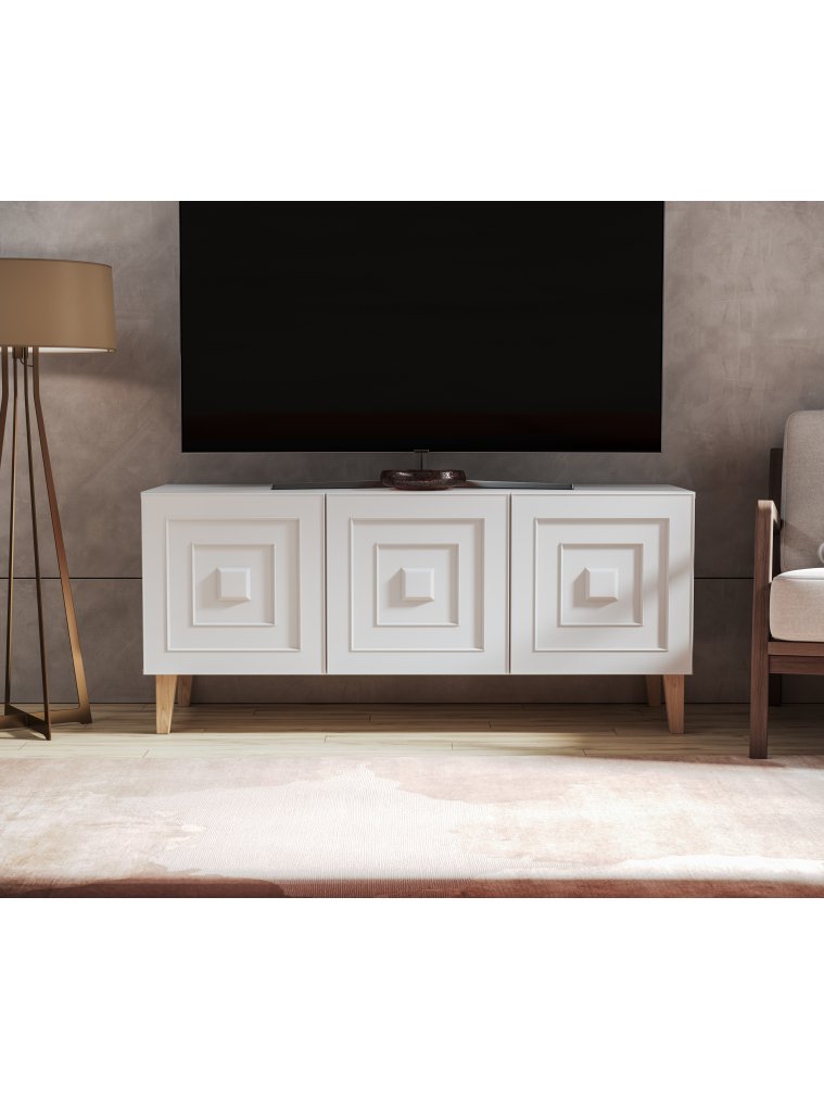 Комод Клео белый шагрень