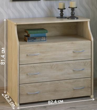 Комод КМ-31-Н дуб сонома