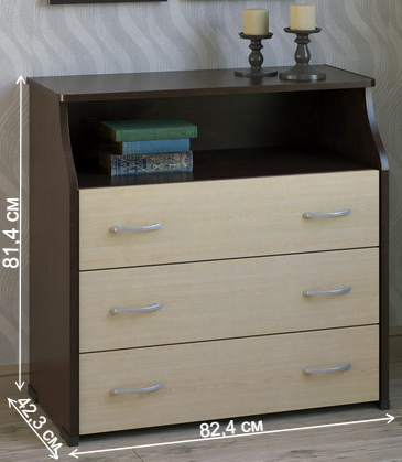 Комод КМ-31-Н венге / дуб молочный