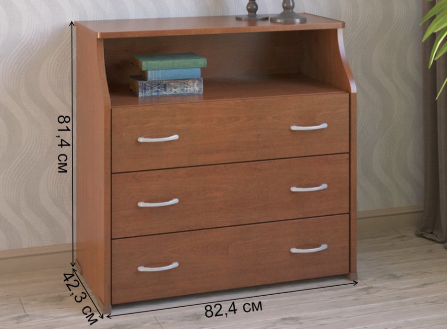 Комод КМ-31-Н вишня