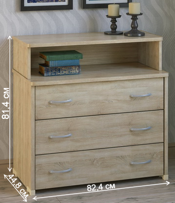 Комод КМ-3-Н дуб сонома