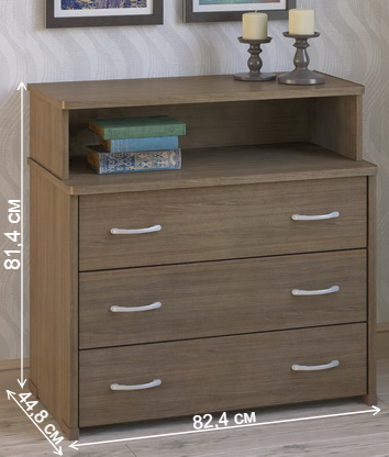 Комод КМ-3-Н ясень темный